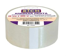 Лента клейкая (скотч) RICH 115121, 48ммx200м, упаковочная, прозрачная 6754