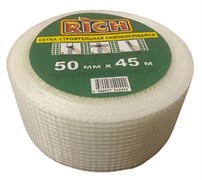 Сетка стеклотканевая самоклеящаяся малярная (серпянка) RICH 115136, 500ммx45м, белый 91113