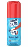 Аэрозоль от комаров, клещей, мошек (на кожу) Убойная сила Максимум 5 в 1, 100мл, универсальная 86586