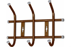 Вешалка настенная NIKA ВНТ3, 85х215х280мм, 3 крючка, стальная, черная 8166