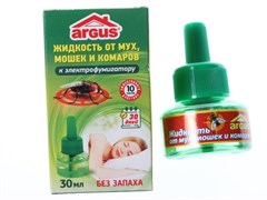 Жидкость для электрофумигатора от комаров ARGUS 30 ночей AR-4, 30мл, без запаха 86519