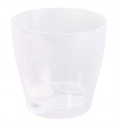 Горшок для орхидеи Адель М7332, 1.5л, пластиковый, белый, с дренажной вставкой 51225