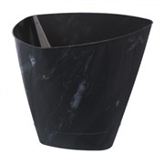 Горшок для цветов Элеганс Minerals, 2л, пластиковый, Черный оникс, с поддоном 90304