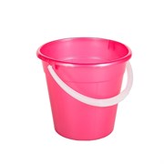 Ведро хозяйственное Евро, 6л, пищевой пластик, розовый 82840