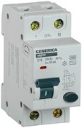 Дифференциальный автомат GENERICA АВДТ 32, двухполюсный 2Р, 16А, 6кА, 30мА 68971