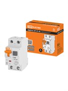 Дифференциальный автомат TDM АВДТ 63 C40, двухполюсный 2Р(1Р+N), 40А, 30мА, 6кА, тип А 33318