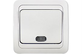 Выключатель IN HOME Classico 2121, одноклавишный, встраиваемый, белый, с подсветкой 48327