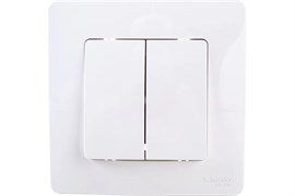 Выключатель SYSTEM ELECTRIC Blanca ВLNVA065011, двухклавишный, встраиваемый, белый 41386