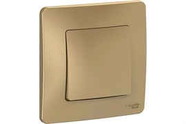 Выключатель SYSTEM ELECTRIC Blanca ВLNVS010104, одноклавишный, встраиваемый, титан 41381
