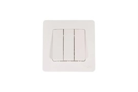 Выключатель SYSTEM ELECTRIC Blanca ВLNVS100501, трехклавишный, встраиваемый, белый 41387