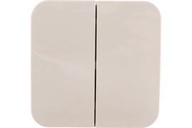 Выключатель SYSTEM ELECTRIC Blanca ВLNVA065012, двухклавишный, накладной, молочный 41380