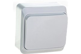 Выключатель SYSTEM ELECTRIC Этюд ВА10-001В, одноклавишный, накладной, белый 64201