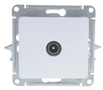 Розетка телевизионная Systeme Electric GLOSSA GSL000191, одноместная, встраиваемая, белый, оконечная 1DB 21723