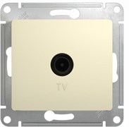 Розетка телевизионная Systeme Electric GLOSSA GSL000291, одноместная, встраиваемая, бежевый, оконечная 1DB 21722