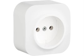 Розетка LEGRAND Quteo 782210, одноместная, накладная, белый лед, без заземления 6120