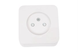 Розетка SYSTEM ELECTRIC Blanca BLNRA001111, одноместная, накладная, белая, без заземления 41389