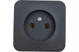 Розетка SYSTEM ELECTRIC Blanca BLNRA001116, одноместная, накладная, антрацит, без заземления 41396