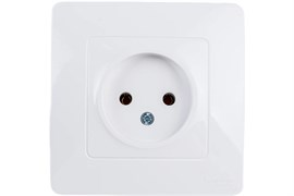 Розетка SYSTEM ELECTRIC Blanca BLNRS000014, одноместная, встраиваемая, титан, без заземления 41399