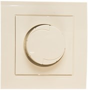 Диммер (светорегулятор) Universal Бриллиант, 500Вт, встраиваемый, слоновая кость 21768