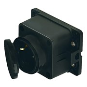 Розетка стационарная SmartBuy SBE-16-1-00-R, одноместная, 2P+E, 16А, 220-240В, накладная, каучук, черный, с защитной крышкой 54466