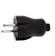 Вилка прямая SmartBuy SBE-10-P04-b, 10А, 250В, IP20, без заземления, черная 54400