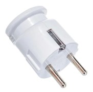 Вилка угловая IN HOME 4110, 16A, 220-230В, IP20, с заземлением, белая 64484