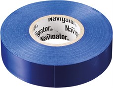 Изолента Navigator NIT-B15-10/BL 71233, 15ммx10м, ПВХ, синий 76208