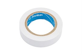 Изолента ЗУБР Профессионал Электрик-20 1234-8, 19ммx20м, ПВХ, белая 54849