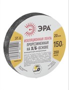 Изолента ЭРА 7608, 20ммх18м, х/б, черная 52550