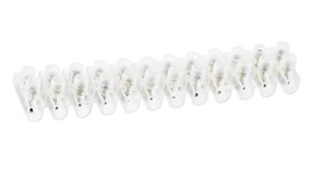 Колодка клеммная Navigator 71 001 NTB-UPE-S12-3/WH, 12х2.5мм, 12 пар, 3А, полиэтилен, белый 10332