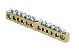 Шина PEN "земля-ноль" EKF PROxima sn0-63-14, 12 групп, 6x9мм, крепеж по центру 58981