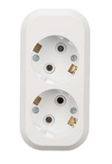 Колодка для удлинителя REXANT 11-8702, двухместная, 10А, 250В, IP20, с заземлением, белая 68425