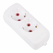 Колодка для удлинителя REXANT Эконом 11-8709, двухместная, 10A, 220В, IP20, с заземлением, белая 55730