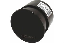 Разъем РШ-ВШ TDM SQ1812-0001 3Р+РЕ, 380В, открытой установки, круглый, карболит, черный 8030
