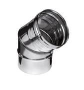 Колено дымохода диаметр 100мм, 135 градусов, нержавеющая сталь (AISI 430/0.5мм) 91246