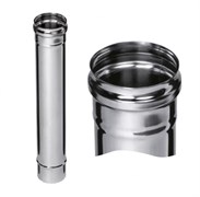 Труба дымохода диаметр 100мм, длина 0.5м, нержавеющая сталь (AISI 430/0.5мм) 91234