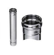 Труба дымохода диаметр 115мм, длина 1м, нержавеющая сталь (AISI 430/0.5мм) 91240