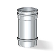 Труба дымохода диаметр 150мм, длина 0.25м, нержавеющая сталь (AISI 430/0.8мм) 89917