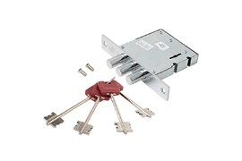 Замок врезной AVERS T-47/S6-CR, без ручек, хром, сувальдный 89164