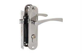 Замок врезной VETTORE 1023 NI М60Z, с ручками, никель, цилиндровый 81762