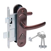 Замок врезной АБСОЛЮТ ЗВ 9.2-08, с ручками, медь, сувальдный 73765