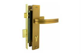 Замок врезной НОРА-М ЗВ №23-85 К, с ручками, матовый кофе, сувальдный 45805