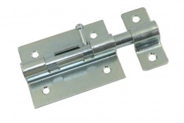 Задвижка дверная МЕТАЛЛИСТ ЗД-07, 82x61мм, накладная, круглый ригель, цинк 86411