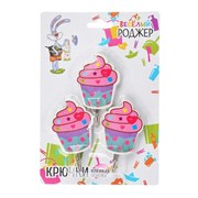 Крючок 1-рожковый ВЕСЕЛЫЙ РОДЖЕР Идиллия 440х345, пластиковый, на липучке, 3шт в упаковке 55700