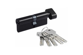 Механизм цилиндровый/личинка НОРА-М ECO STD Z ЛПВ-80, 80мм, с вертушкой, 40/40мм, черный 89331