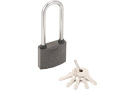 Замок навесной АЛЛЮР ВС1Ч-330Д, с длинной дужкой, чугун, цилиндровый 89148