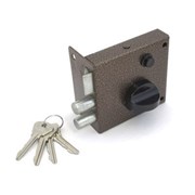 Замок накладной ЗЕНИТ Омега-ЗН-3, с вертушкой,  медь, цилиндровый 58595