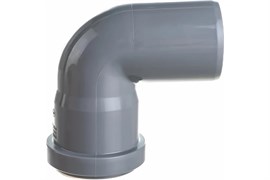 Отвод для внутренней канализации,  50мм, 87 градусов, полипропиленовый, серый 8
