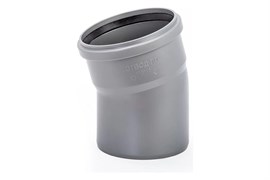 Отвод для внутренней канализации, 110мм, 15 градусов, полипропиленовый, серый 198