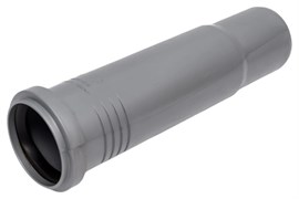 Патрубок компенсационный для внутренней канализации,  50мм, полипропиленовый, серый 9